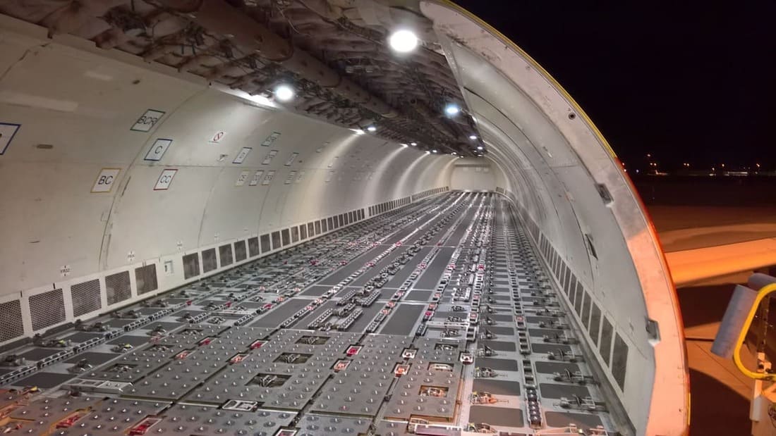 A330 Main deck cargo area